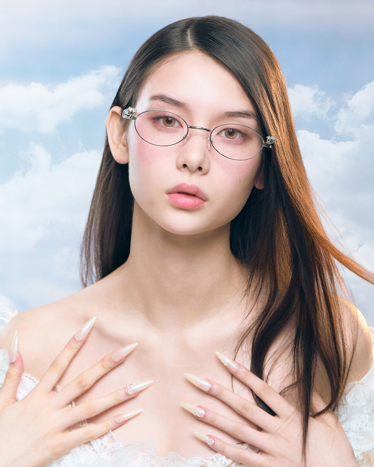 아이즈렌즈 메탈부츠 비키니샌드 컬러렌즈 착용컷