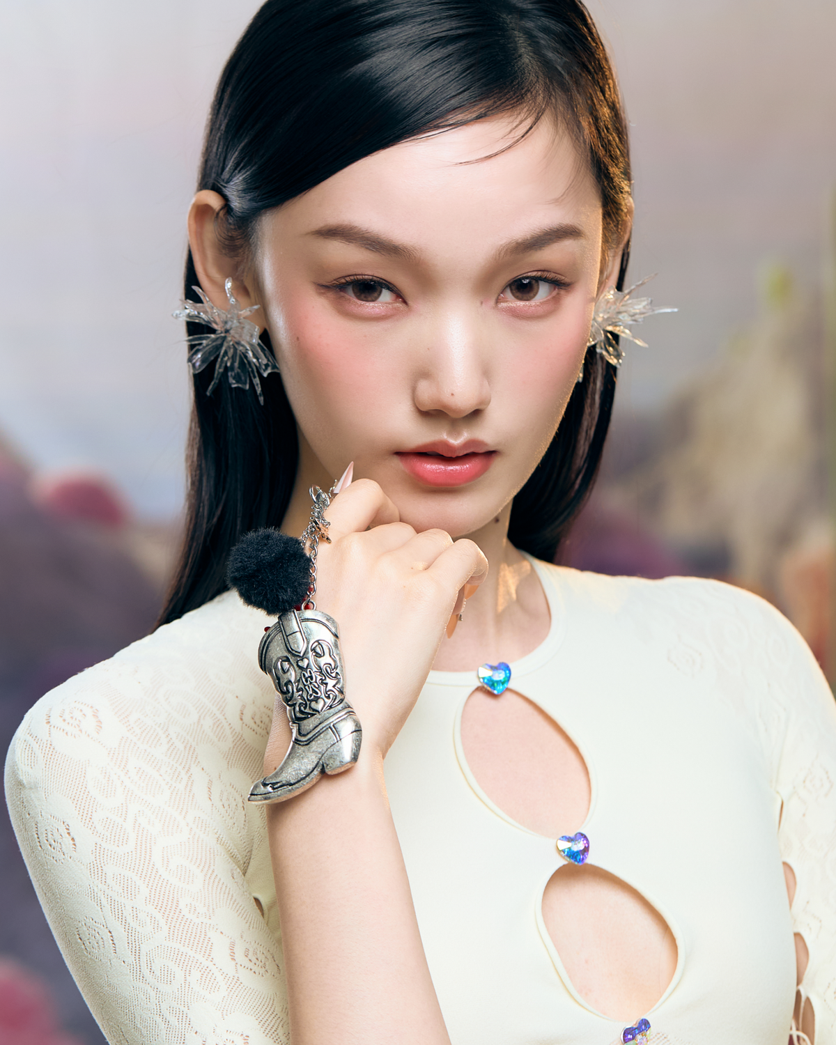 Tan Suede color contact lenses by EEYS Lens — natural warm tone inspired by Korean fashion, daily comfortable wear.