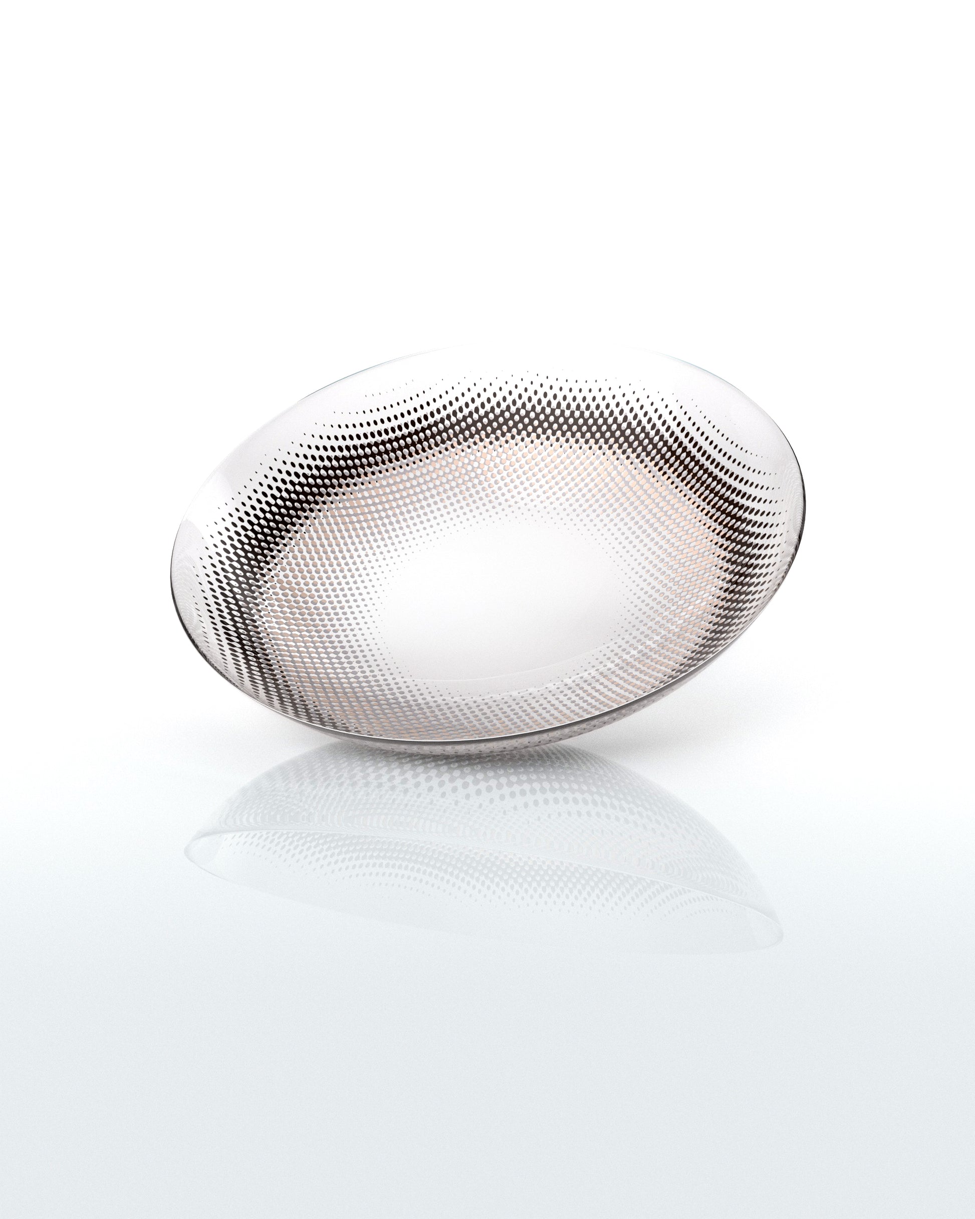 Taupe Vanilla Gray color contact lens dot graphic design showing subtle natural tone pattern by eeys Lens
