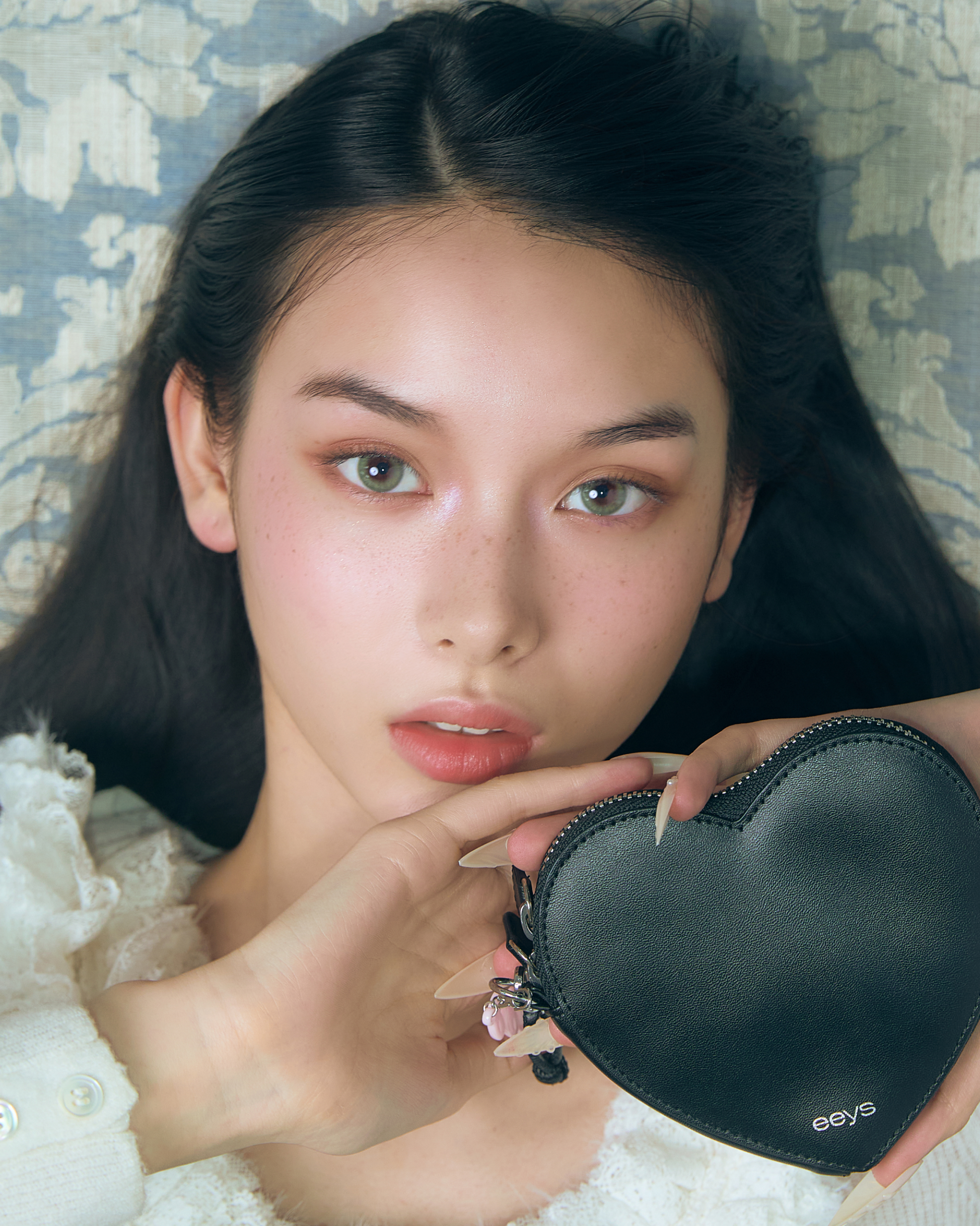 Model wearing EEYS Tease Green lenses